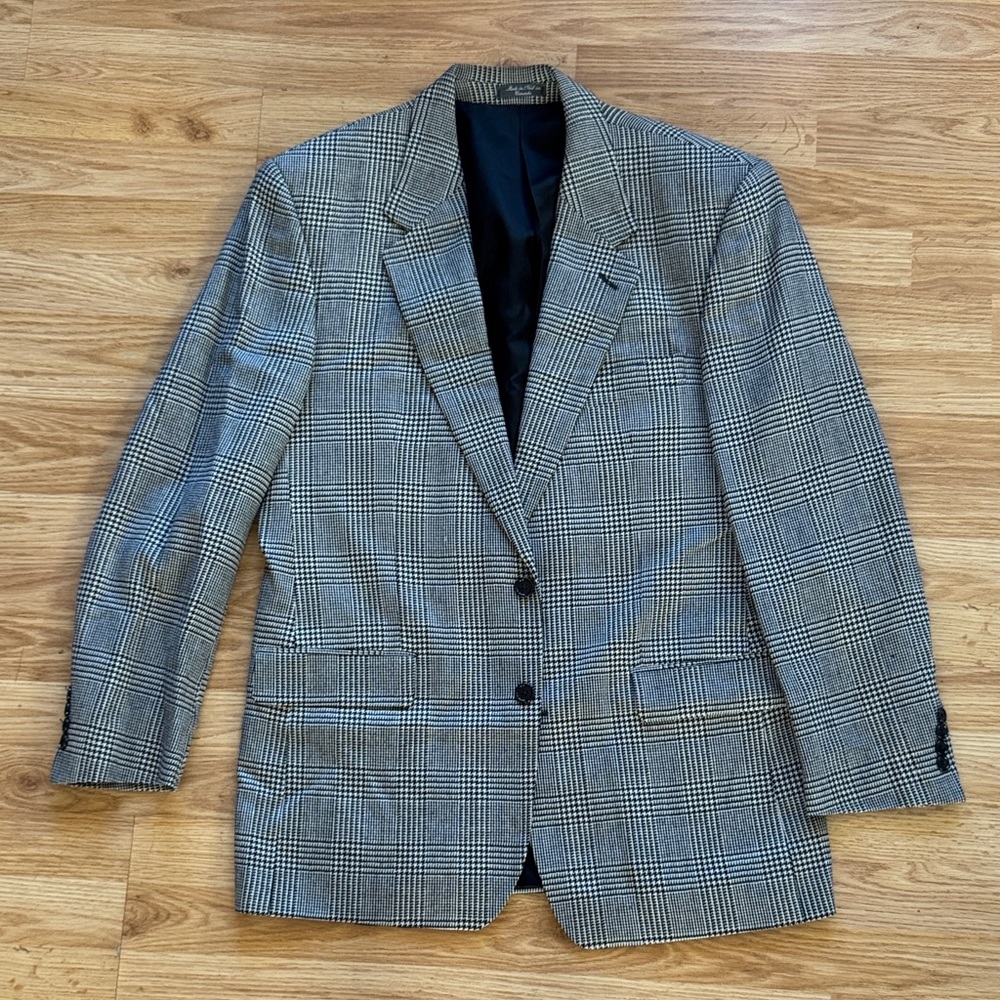 Georgetown 100% Lambswool Plaid Blazer - Size 42L